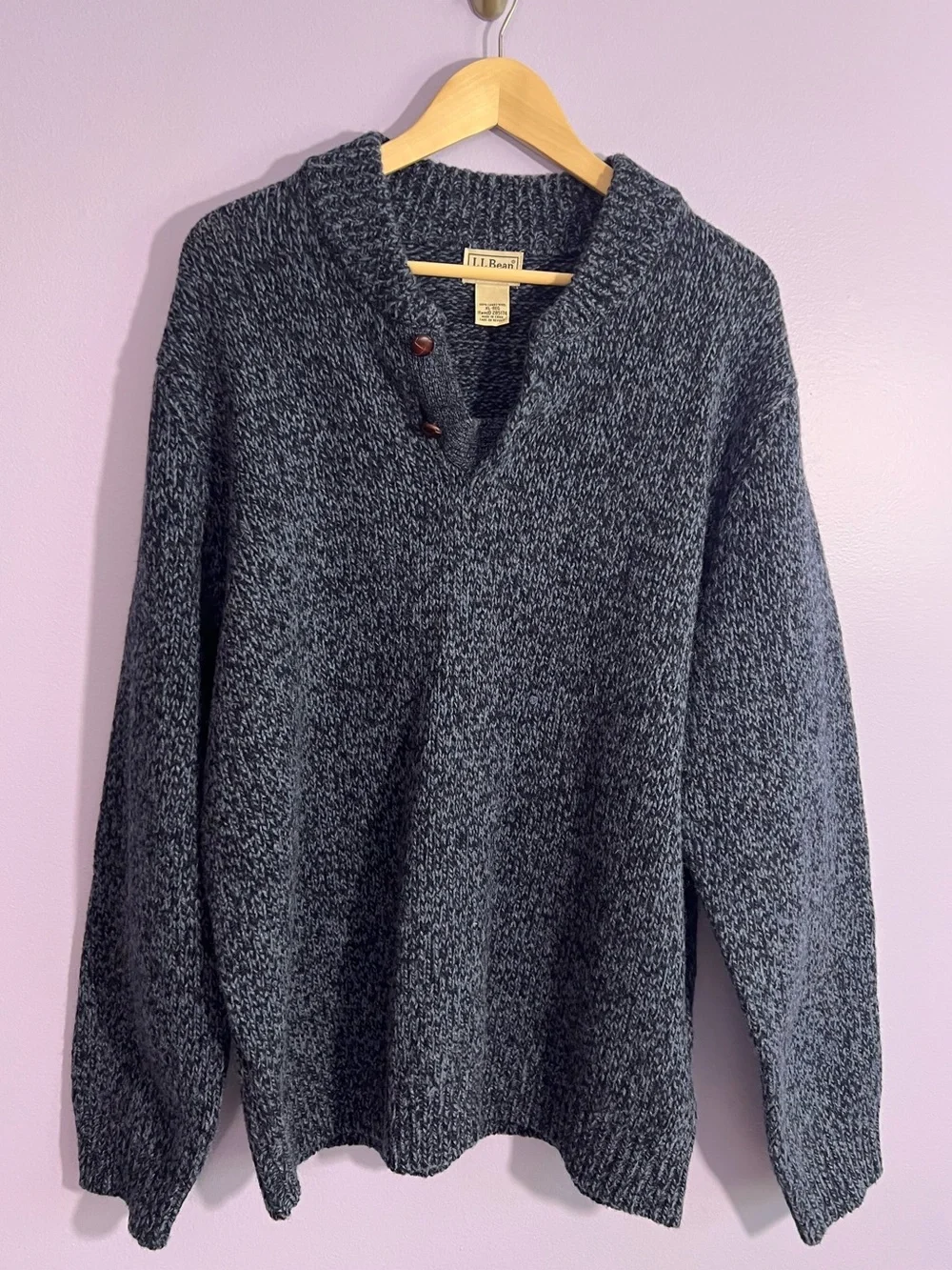 Vintage LL Bean Lambs Wool Raglan Sweater